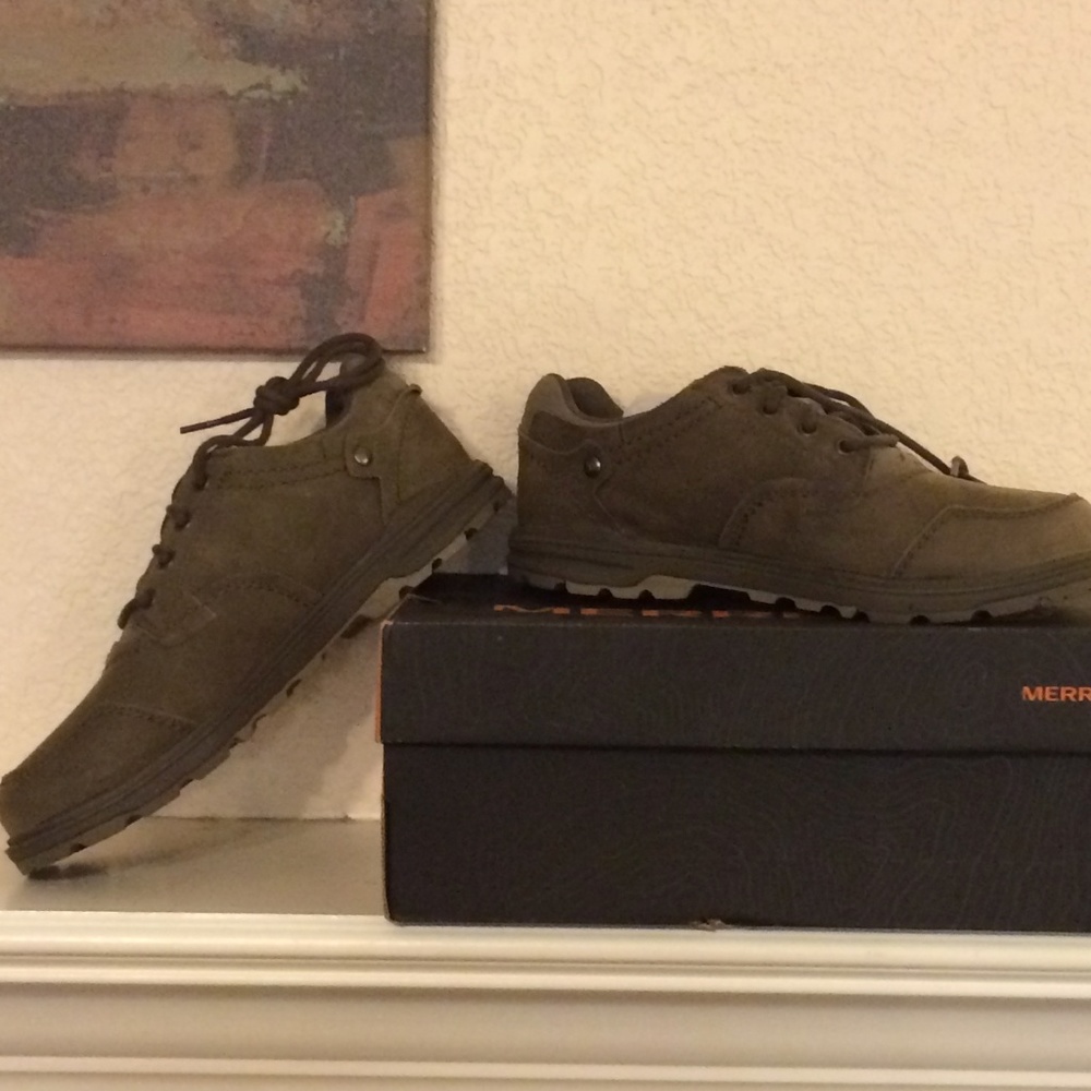 Merrell Brevard Oxford lace-up shoes, NIB, brown